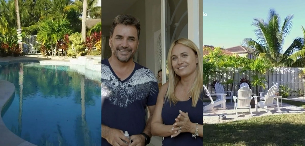 Douglas y Ana Sol Romero en su casa de Miami, actualmente en venta