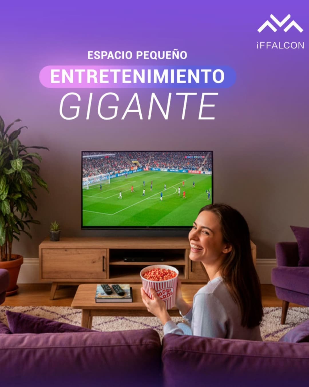 Smart TV iFFALCON 32 instalado en un dormitorio