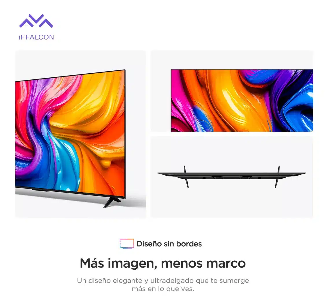 Diseño delgado del televisor iFFALCON S55 de 32 pulgadas