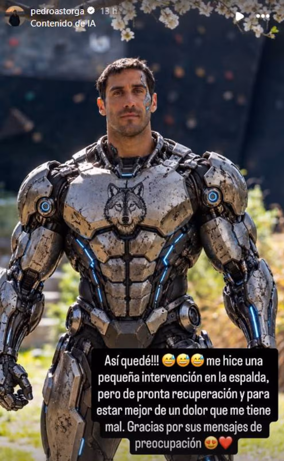 Imagen generada con inteligencia artificial que Pedro Astorga compartió en broma tras su intervención