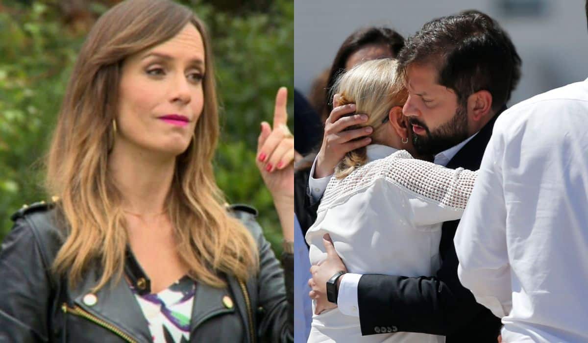 Gesto de Gabriel Boric hacia Cecilia Morel