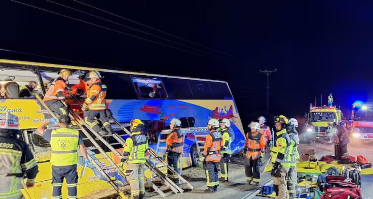 accidente en Ruta 5 sur