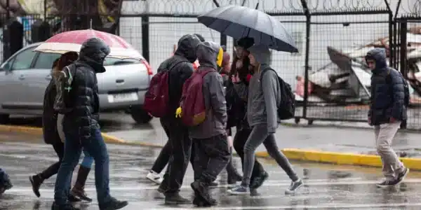 lluvia en Santiago