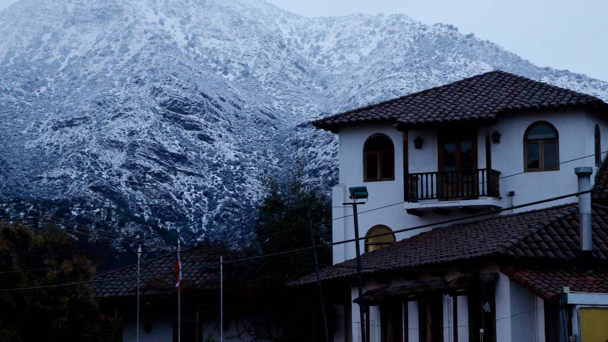 lluvia y nieve en Santiago