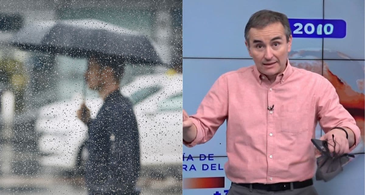 Alejandro Sepúlveda explicando amenaza del Súper Niño para Chile
