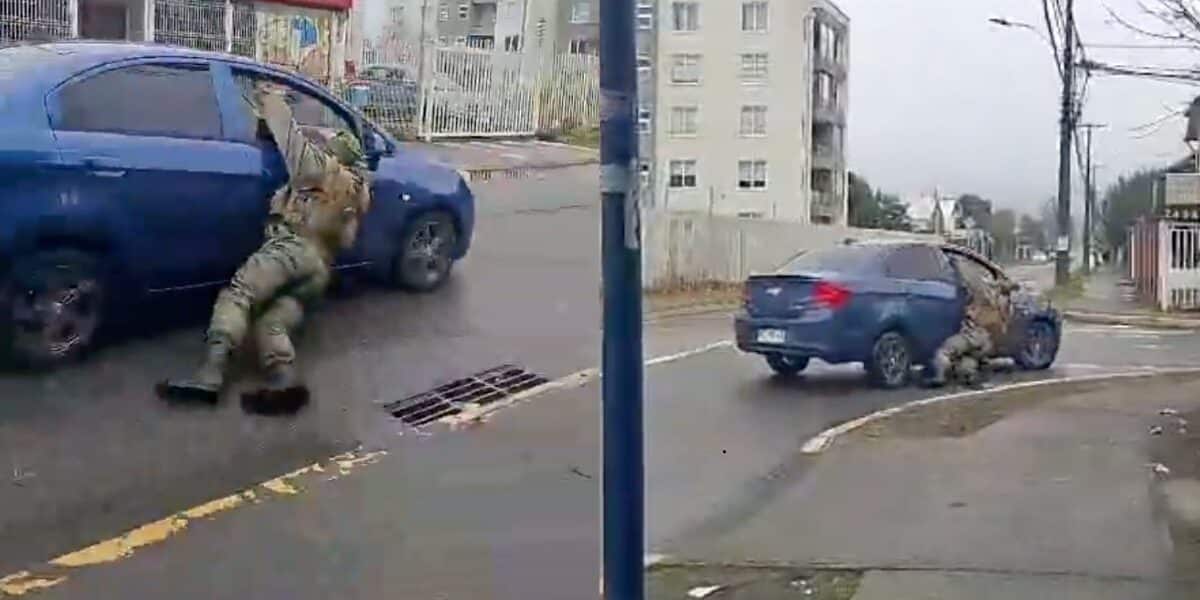 Carabinero arrastrado en Chiguayante por vehículo durante persecución policial