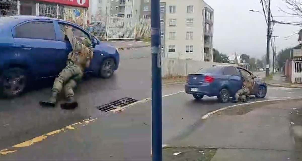 Carabinero arrastrado en Chiguayante por vehículo durante persecución policial