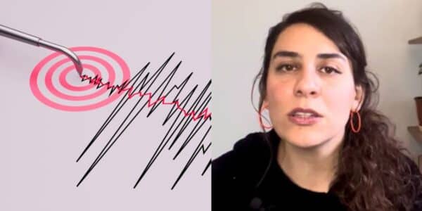 Consuelo Ulloa reaccionando al sismo registrado en el norte de Chile