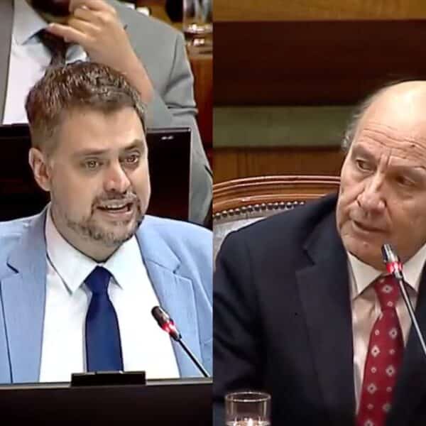 Daniel Manouchehri enfrentando al ministro Jorge Quiroz en el Congreso