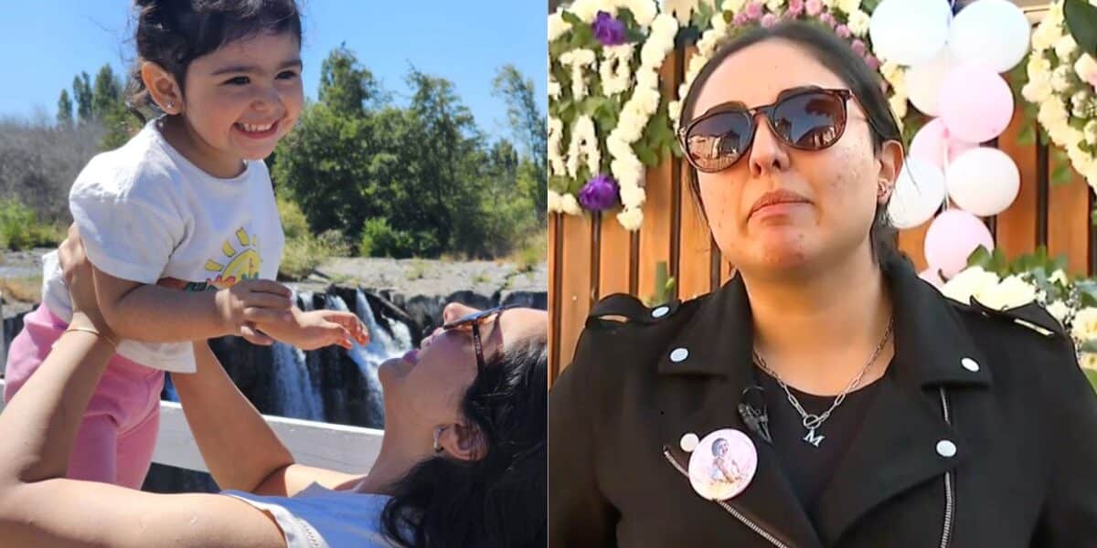 Gloria Ortiz recibiendo apoyo tras funeral de su hija Isidora