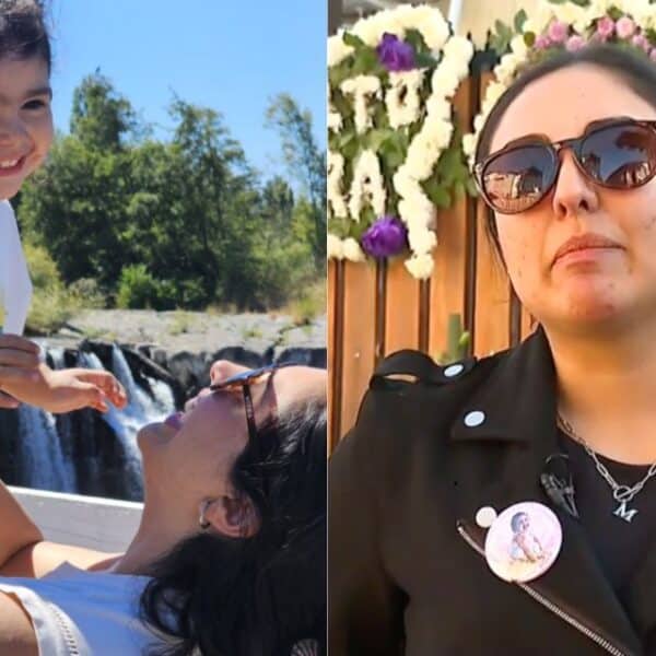 Gloria Ortiz recibiendo apoyo tras funeral de su hija Isidora