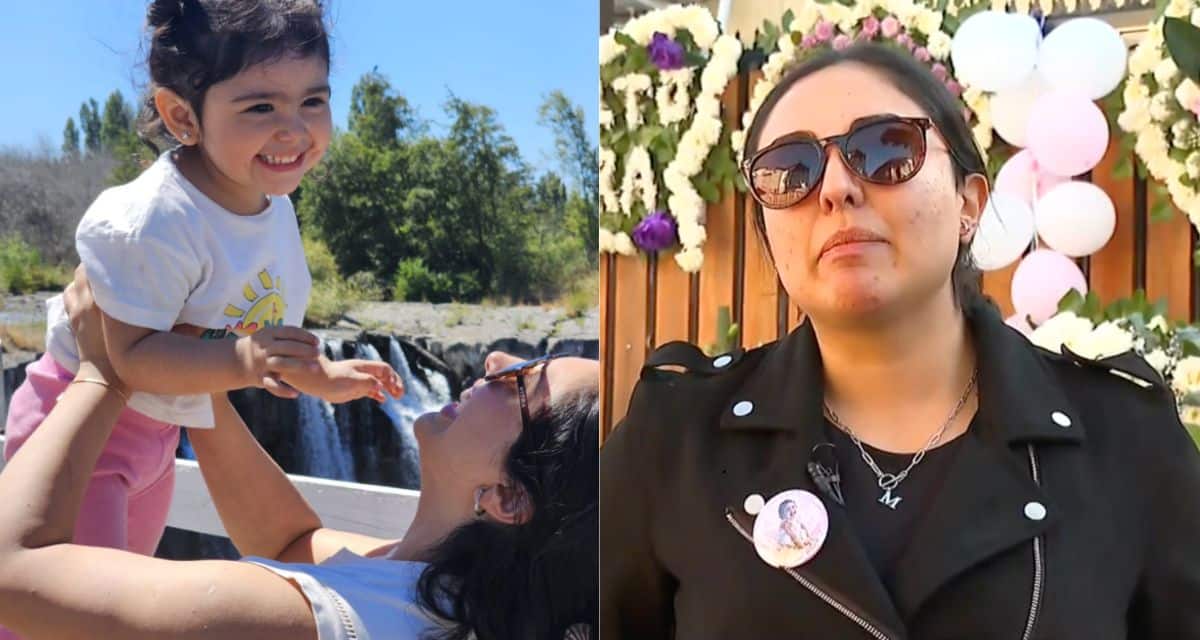 Gloria Ortiz recibiendo apoyo tras funeral de su hija Isidora