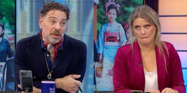 José Antonio Neme y Marianne Schmidt discutiendo en Mucho Gusto