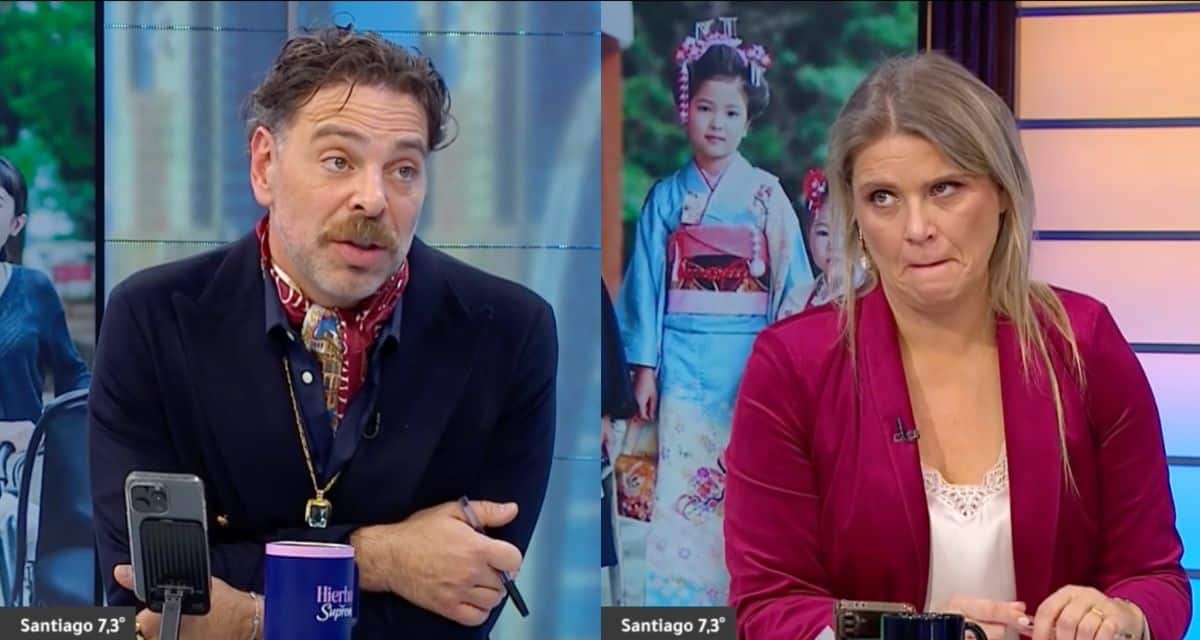 José Antonio Neme y Marianne Schmidt discutiendo en Mucho Gusto