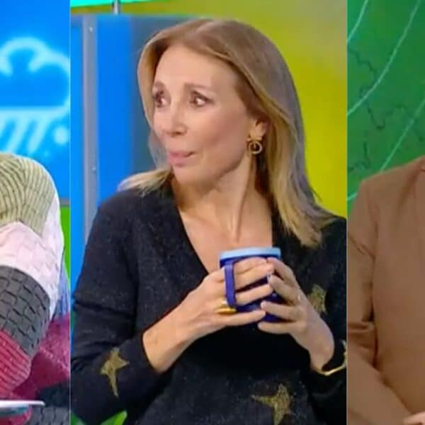 Karen Doggenweiler en Mucho Gusto durante comentario de José Antonio Neme
