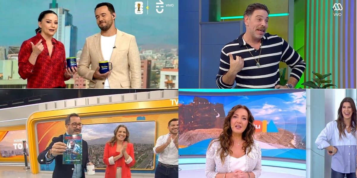 José Antonio Neme y Karen Doggenweiler celebrando el liderazgo de Mucho Gusto en rating