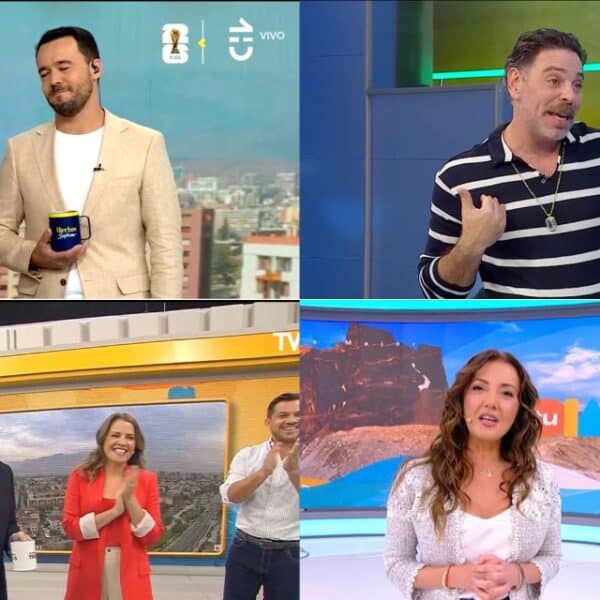 José Antonio Neme y Karen Doggenweiler celebrando el liderazgo de Mucho Gusto en rating