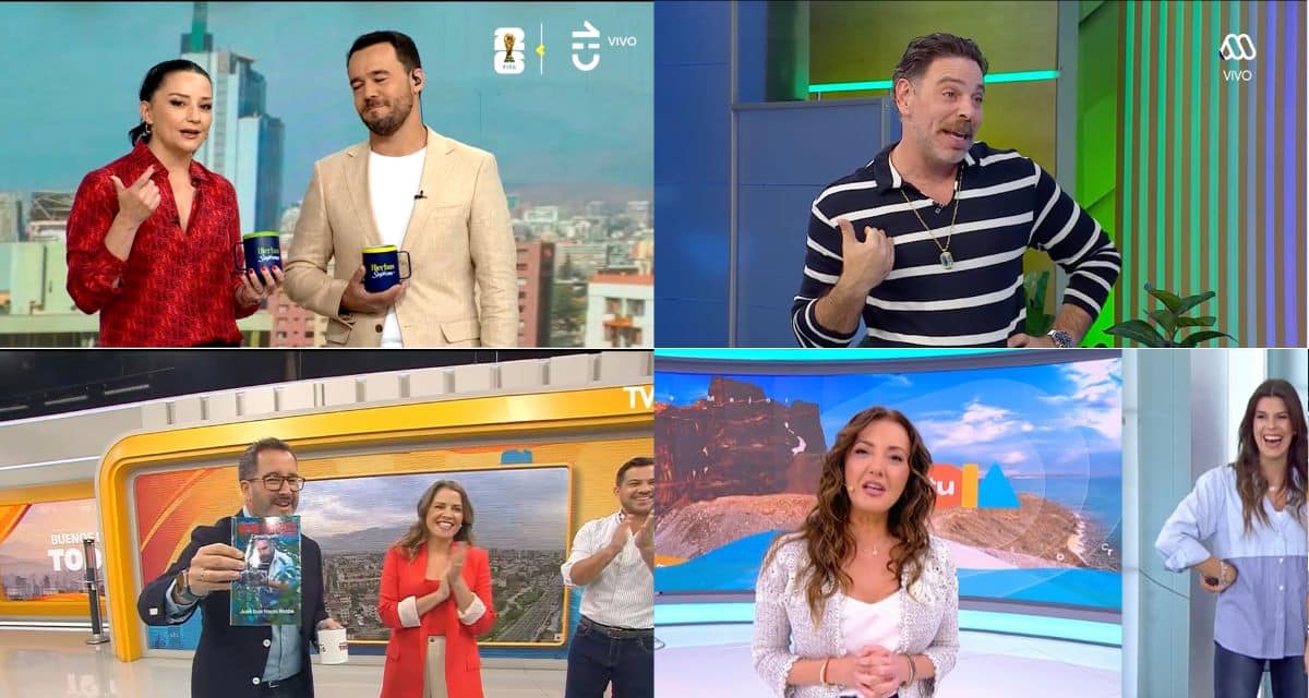 José Antonio Neme y Karen Doggenweiler celebrando el liderazgo de Mucho Gusto en rating
