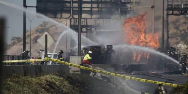 Camión involucrado en la explosión en Renca que dejó 15 fallecidos