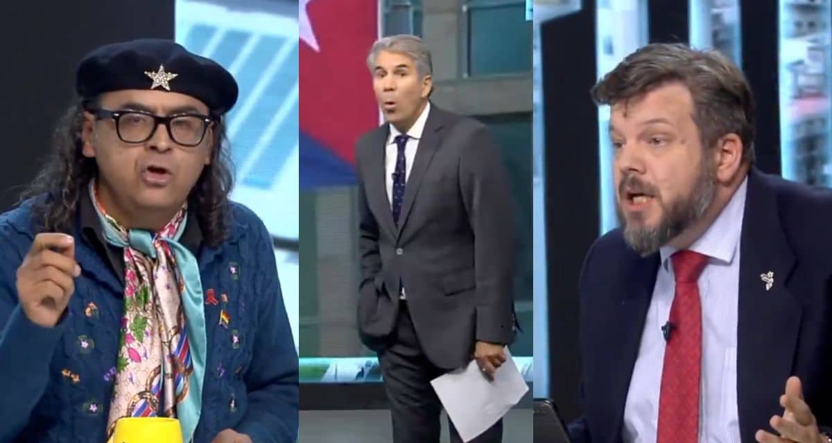 Víctor Hugo Robles discutiendo en el programa Sin Filtros