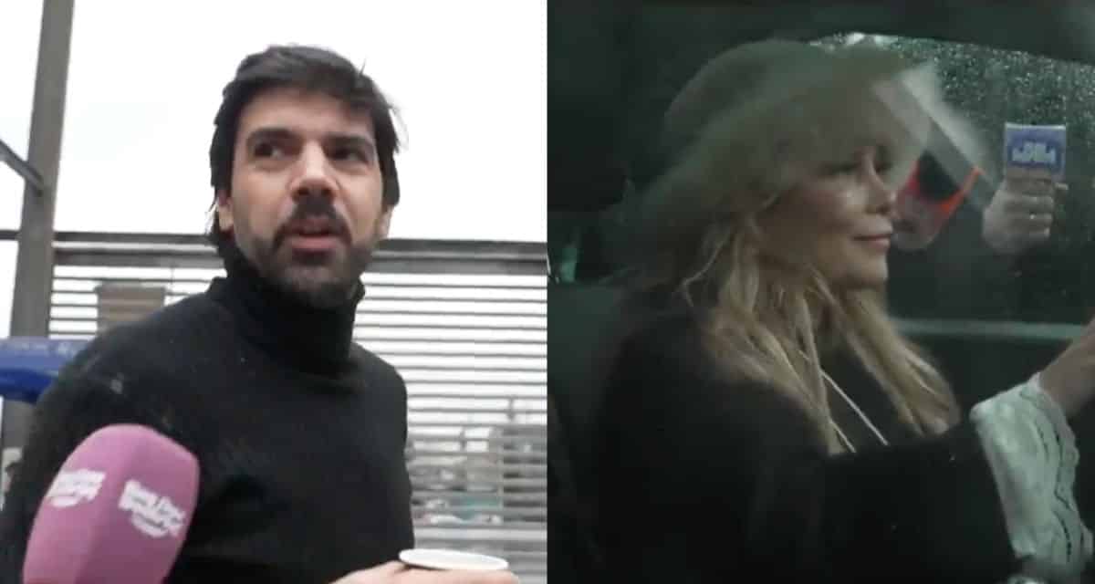 Cathy Barriga llegando a tribunales para acompañar a Joaquín Lavín León en medio de su formalización.