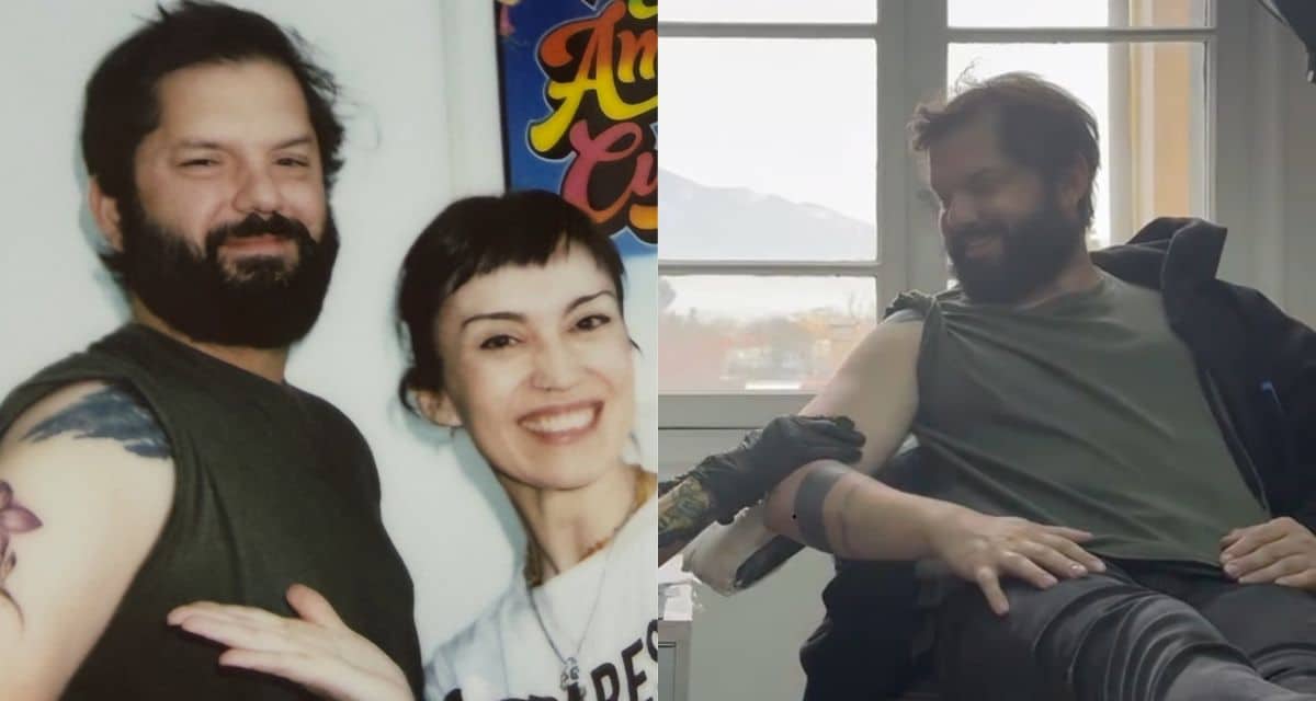 Gabriel Boric muestra tatuaje de una violeta en homenaje a su hija