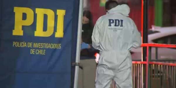 Labores de la PDI tras el homicidio en Pedro Aguirre Cerda