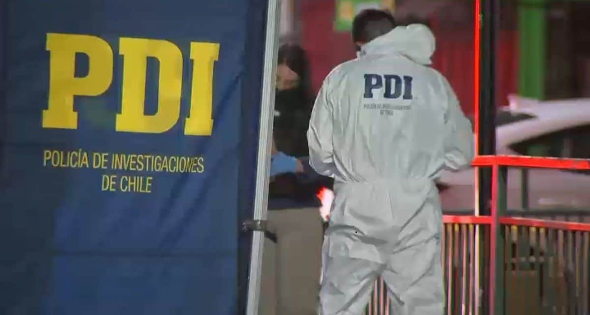 Labores de la PDI tras el homicidio en Pedro Aguirre Cerda