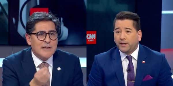 Javier Olivares durante debate televisivo por el caso de niños haitianos en Chile