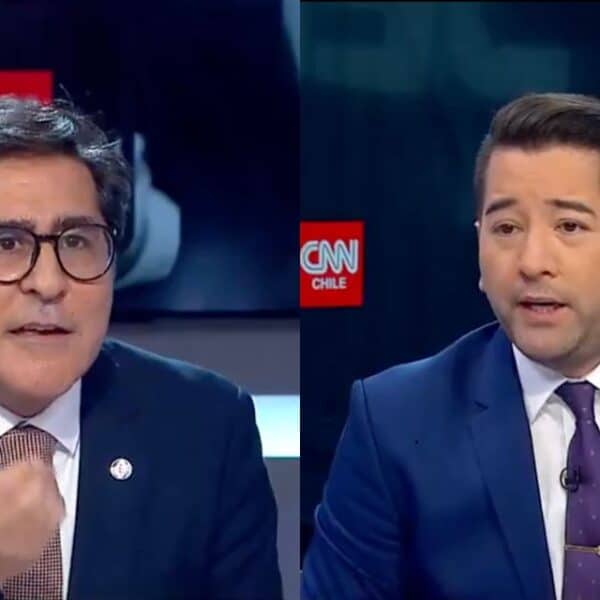 Javier Olivares durante debate televisivo por el caso de niños haitianos en Chile
