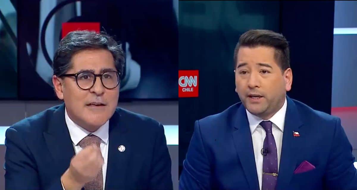 Javier Olivares durante debate televisivo por el caso de niños haitianos en Chile