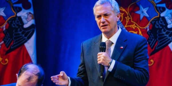José Antonio Kast durante su exposición en Enela 2026 sobre empleo e inversión