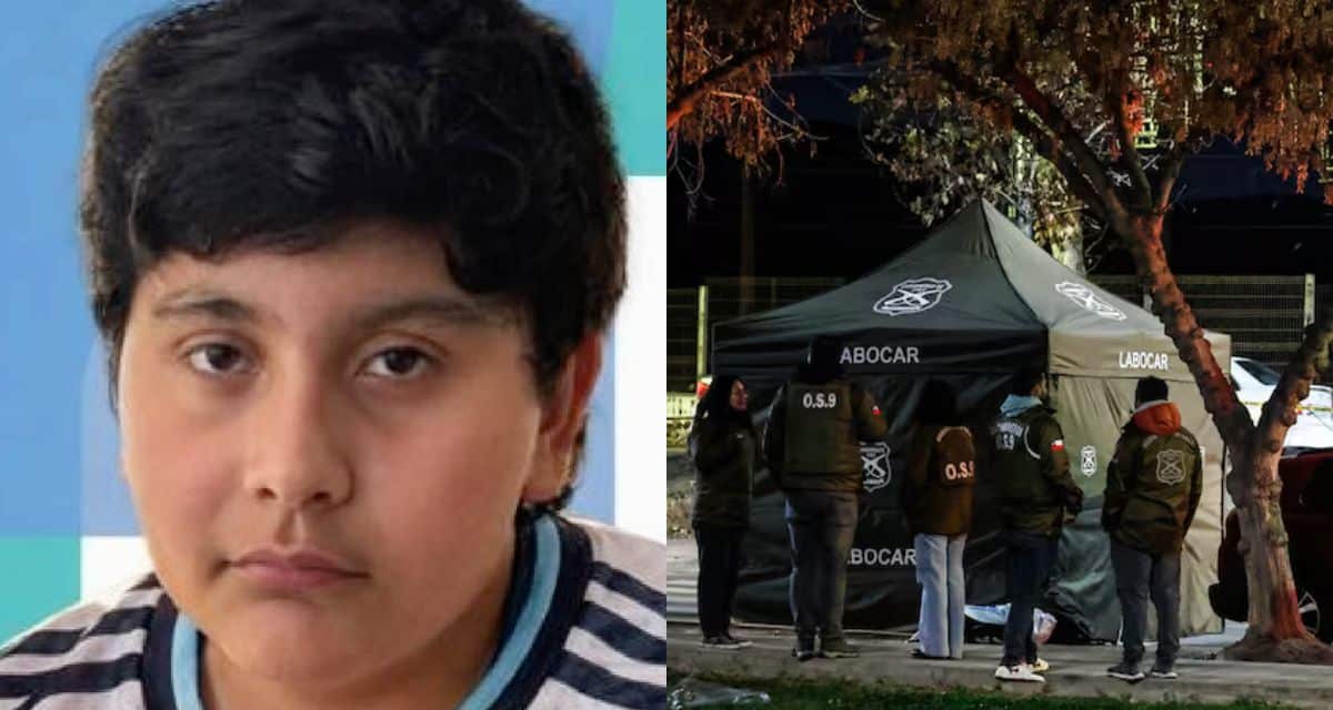 Madre del niño asesinado en San Bernardo realiza gesto con periodistas afuera de su domicilio