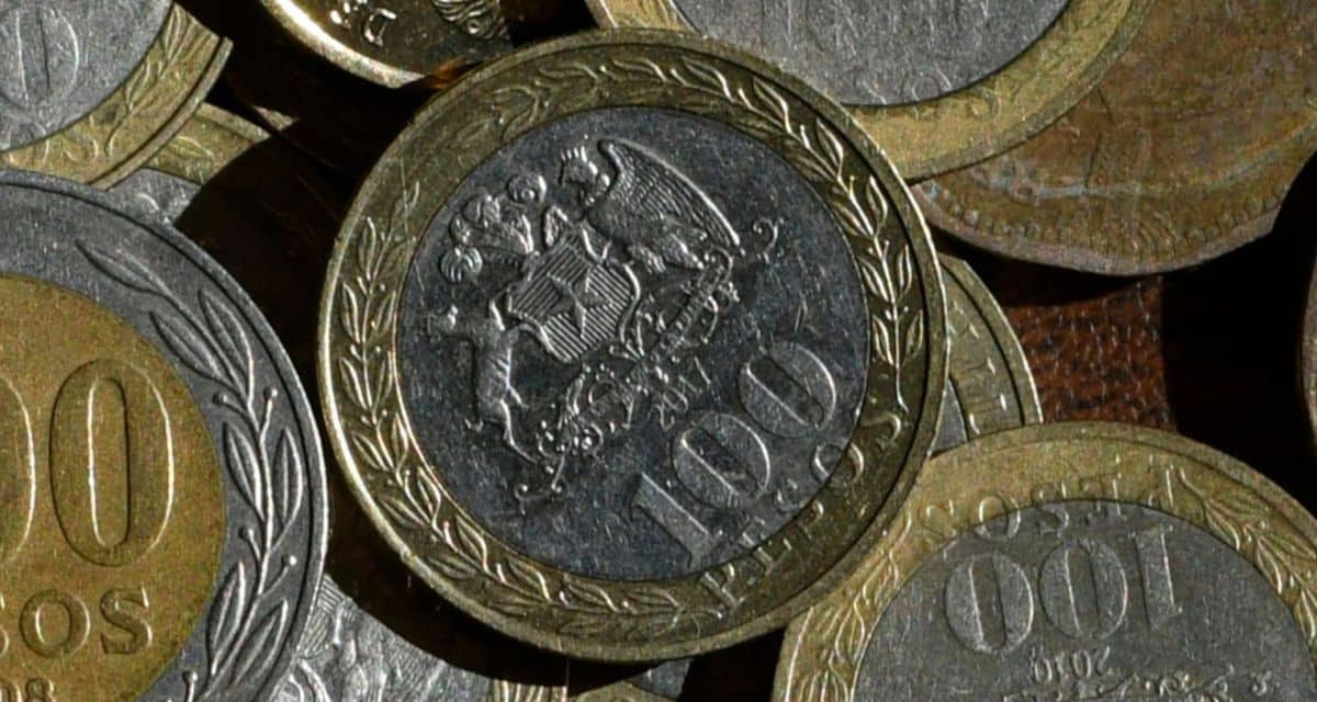 Moneda de 100 pesos con copihues acuñada en 2010