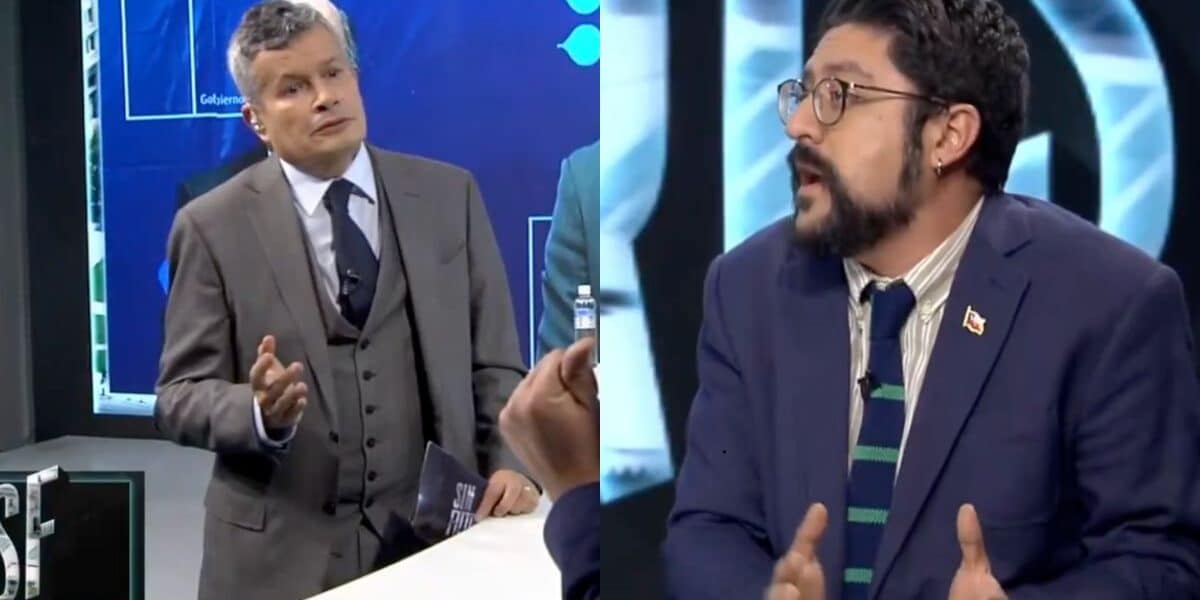 Pancho Orrego encarando a Felipe Bianchi durante un tenso momento en Sin Filtros