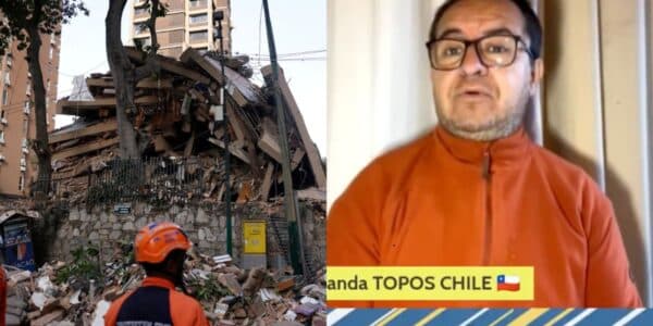 Integrantes de Topos Chile realizan labores de búsqueda en Venezuela tras el terremoto