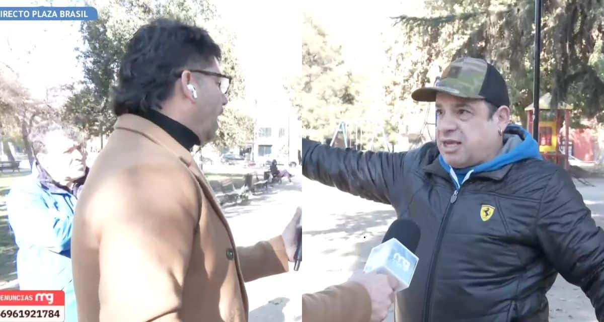 Vecino de Plaza Brasil lanzó acusaciones durante un despacho en vivo de Karim Butte para Mucho Gusto.