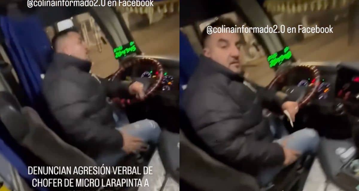 Agresión de micrero a estudiante en un bus de la línea Larapinta en Santiago