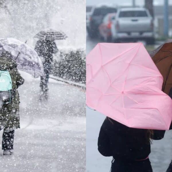 Alerta por lluvias y viento con precipitaciones intensas y ráfagas de 70 km/h en la zona centro-sur