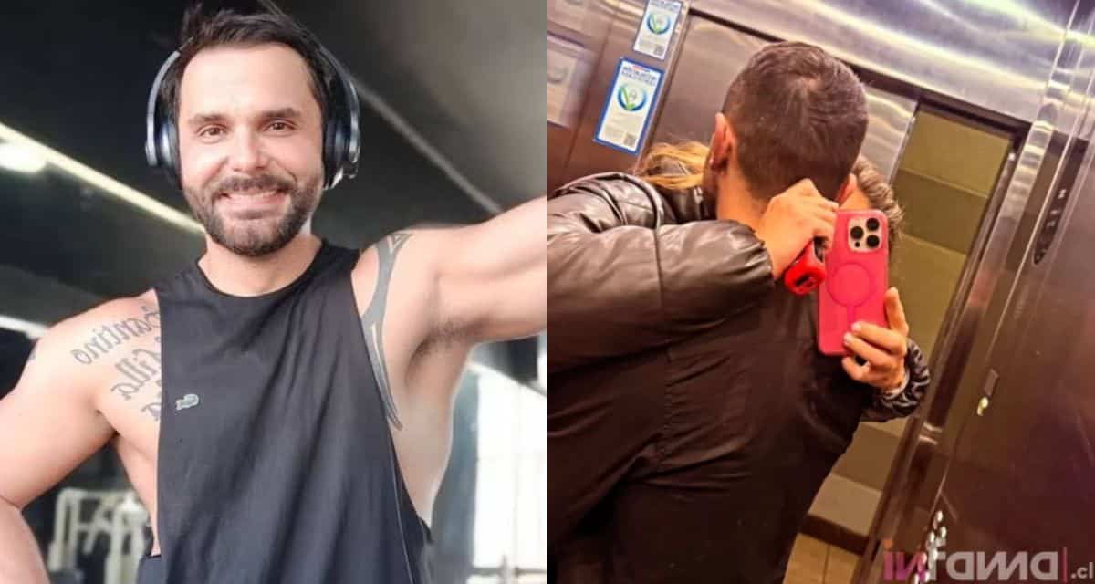 Álvaro Ballero abrazado y besándose con la mujer que sería su nueva pareja