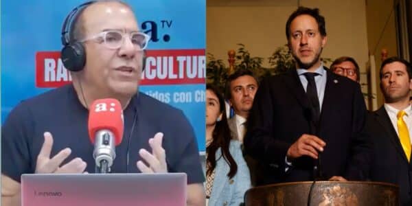Checho Hirane durante su crítica al proyecto antiaborto Escucha su Corazón