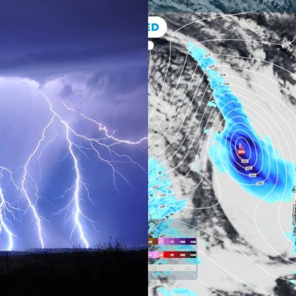Ciclón extratropical con chubascos y posibles tormentas eléctricas en la zona central de Chile