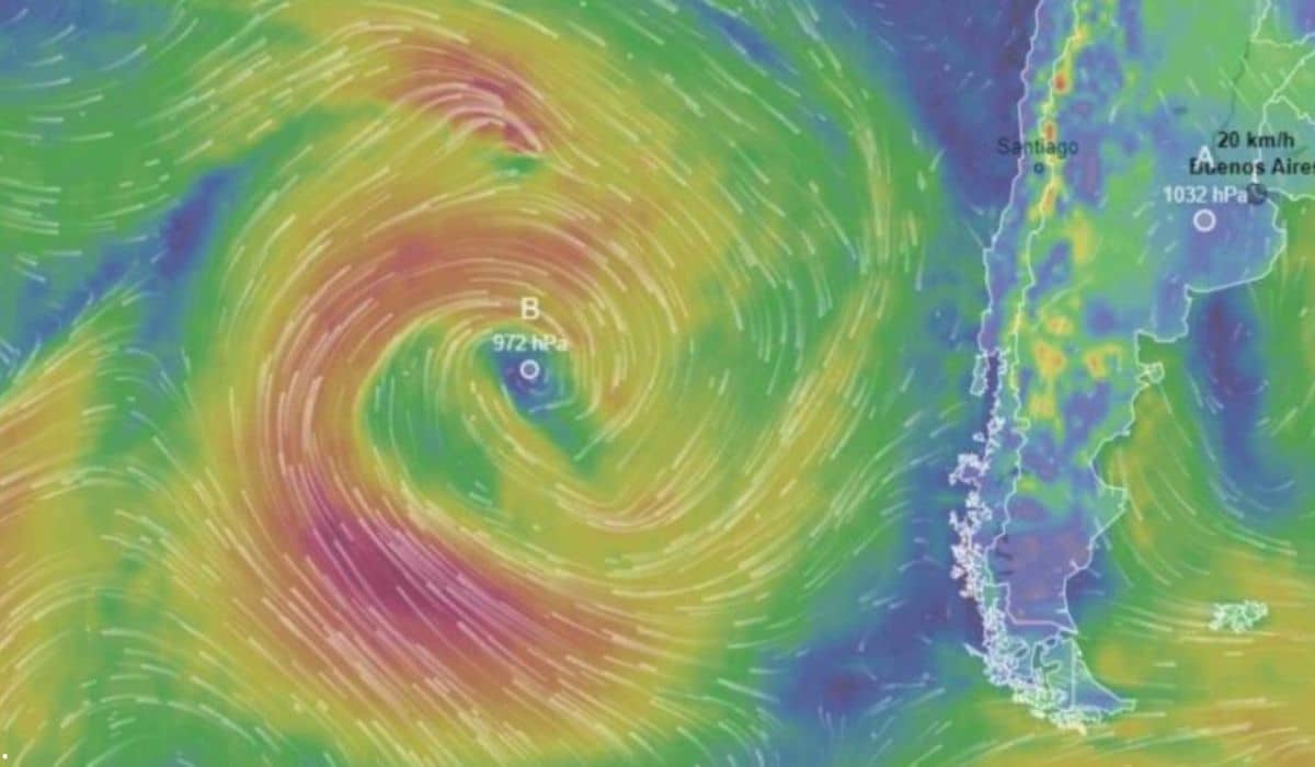 Ciclón extratropical podría favorecer lluvias en Santiago durante el fin de semana