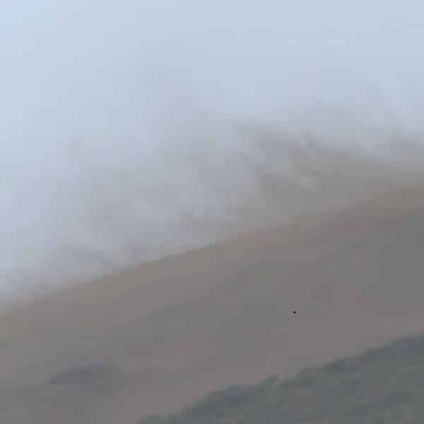 Dunas de Concón presentan desprendimientos de arena debido a las fuertes ráfagas de viento