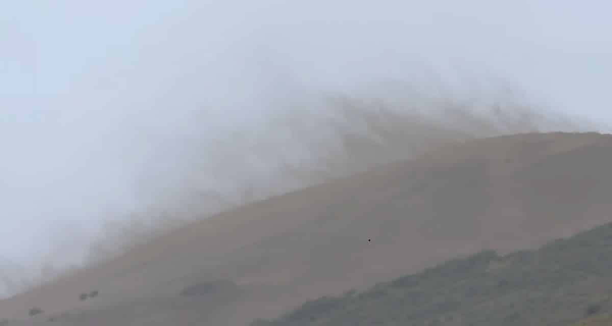 Dunas de Concón presentan desprendimientos de arena debido a las fuertes ráfagas de viento