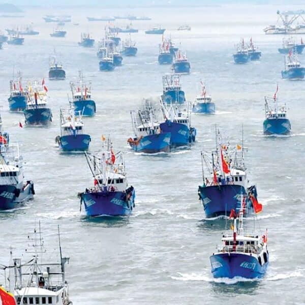 Flota pesquera china de 370 embarcaciones monitoreada por la Armada cerca de la zona económica exclusiva de Chile