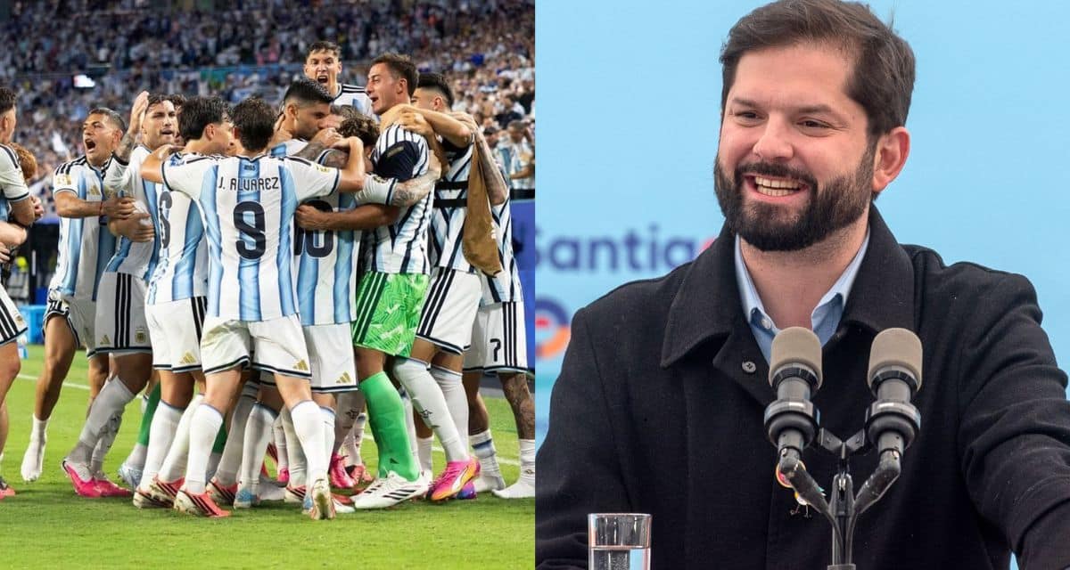 Gabriel Boric reaccionó en redes al triunfo de Argentina frente a Egipto en el Mundial 2026