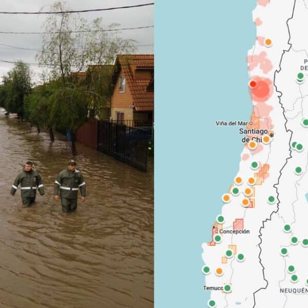Google Flood Hub muestra sectores con riesgo de inundaciones durante el sistema frontal