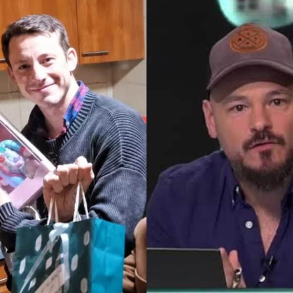 Ítalo Omegna junto a Emiliano Fernández durante una emisión del programa de streaming La Cofradía