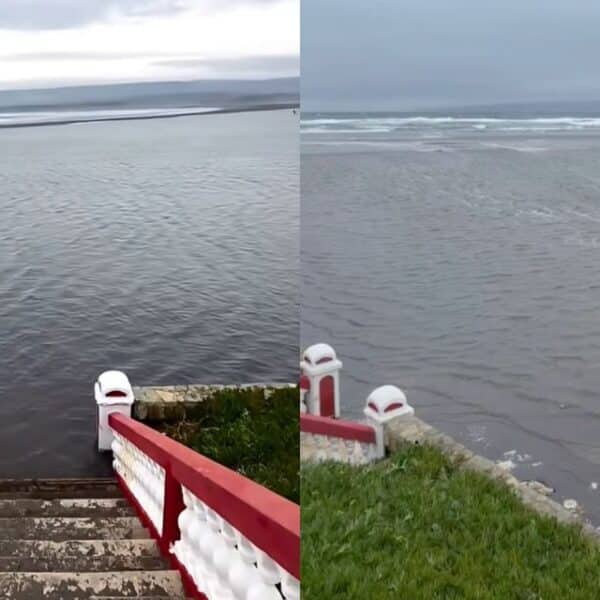 Marejadas en Pichilemu avanzan hasta la costanera y cubren completamente la playa
